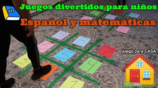 JUEGOS DIVERTIDOS PARA NIÑOS EN CASA 5 JUEGOS PARA ESPAÑOL Y MATEMÁTICAS PREESCOLAR Y PRIMARIA [upl. by Kling375]