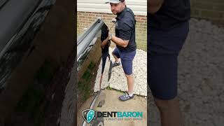 a COMMON ram TRUCK dent Paintless Dent Repair  Dent Baron Raleigh NC paintlessdentrepair [upl. by Allimrac]