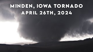 Minden Iowa Tornado Entire Sequence  April 26th 2024 [upl. by Sabian]