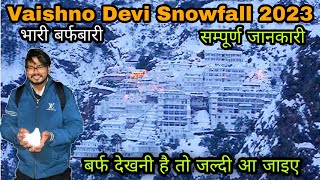 Vaishno devi snowfall 2023  Snowfall in vaishno devi 2023  Vaishno devi vlog  All information [upl. by Nauqaj]