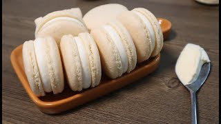 두가지 크림 진한 우유크림 마카롱 How to make two cream milk macaron [upl. by Arhaz]