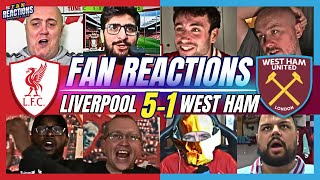 LIVERPOOL FANS REACTION TO LIVERPOOL 51 WEST HAM  2425 PREMIER LEAGUE [upl. by Sivrad]