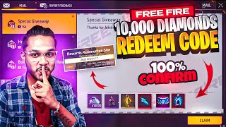 10000 Diamonds Free Fire Redeem Code 🥳 [upl. by Orelee]