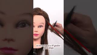 ✂️ Técnicas de corte de cabello en ángulo de 135 grados para producir más movimiento  Curso [upl. by Htebarual]