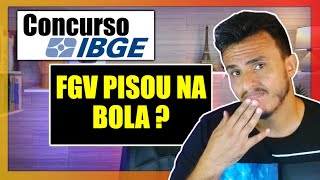 Banca FGV pode ter pisado na bola no concurso IBGE 2022  Candidatos têm reclamado muito sobre isso [upl. by Draillih]