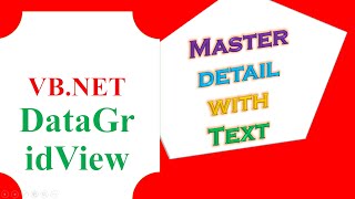 VBNET DataGridView  Master Detail With Text [upl. by Ateloj902]