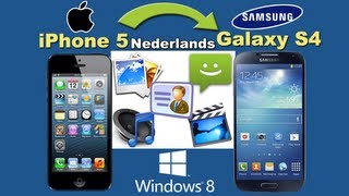 iPhone naar Galaxy S4 Data Transfer Hoe alle bestanden van de iPhone 5 naar Samsung Galaxy S4 [upl. by Nore593]