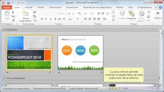 Curso de PowerPoint 2010 2 Las diferentes vistas de diapositiva [upl. by Steffi235]