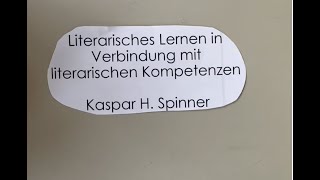 Literarisches Lernen im Unterrichtsfach Deutsch 2022 [upl. by Ynnej882]