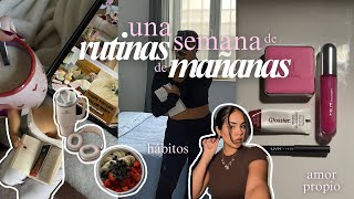 Una semana de rutinas de mañana 🥞 🎀 📖 organización motivación amor propio hábitos [upl. by Tterrag]