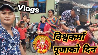 VishWokarma PuJa Vibes ashoj 1  2024  vlogs art vlog drawing [upl. by Anora643]