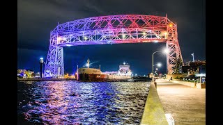 Late night at the Bridge The CSL Welland And Muntgracht Late Night Duluth Departures [upl. by Heiskell]