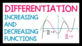 Differentiation Increasing and Decreasing Functions [upl. by Lieno19]