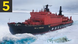 5 Ice Breaking Ships Braving the Arctic Circle [upl. by Etiuqal963]