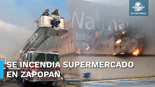 Reportan fuerte incendio en Walmart de Zapopan Jalisco [upl. by Wan]