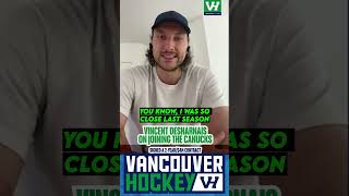 Vincent Desharnais On What Attracted Him To Sign With The Canucks [upl. by Tupler]