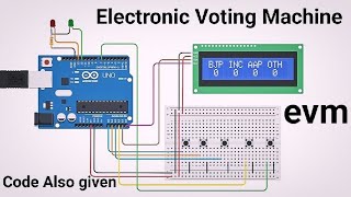 voting machine arduino  arduino tinkercad tutorial  arduino projects  arduino programming code [upl. by Cairns]