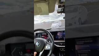 Emergency braking while turning in the BMW X5 🛑 [upl. by Yornek]