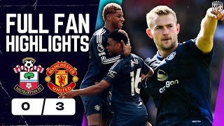 DE LIGT SUPERB RASHFORD GOAL Southampton 03 Manchester United Highlights [upl. by Terrej682]