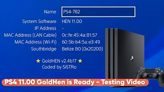 PS4 1100 Jailbreak PPPwn GoldHen is Done Testing Going [upl. by Ronald]