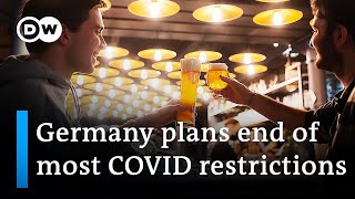 COVID19 Germany to ease most COVID measures by March 20  DW News [upl. by Llirret]