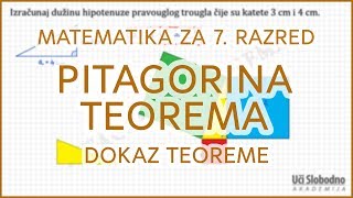 Pitagorina teorema  Zadatak 1  Matematika za 7 razred [upl. by Aiuqat662]