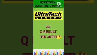 UltraTech cement q result kab ayega stockmarket quarterlyresults [upl. by Adnicaj]