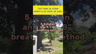 Tips para sa nahihirapan matulog AGAD sa GABI tips [upl. by Naleag931]