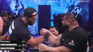 Denis Cyplenkov vs Levan Saginashvili  Armwrestling [upl. by Karrah]