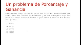 Un problema de porcentaje y ganancia [upl. by Schellens685]