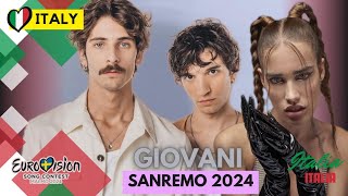 🇮🇹 SANREMO Giovani 2023 🇮🇹 My Top 12  Sanremo 2024  Italy Eurovision 2024 [upl. by Llenol475]