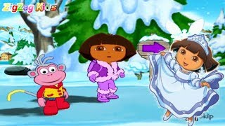 Dora a Exploradora  Dora Saves the Snow Princess  Episode 4  Cold River  ZigZag [upl. by Earezed872]