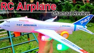 Rc airplane Unboxing Boeing 747 plane review and testing✈️ [upl. by Swiercz]