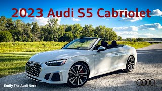 The Perfect Weekend Convertible The 2023 Audi S5 Cabriolet [upl. by Adkins413]