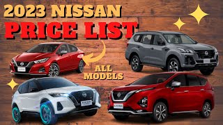 Nissan Price List 2023 Philippines  All Models [upl. by Auqcinahs520]