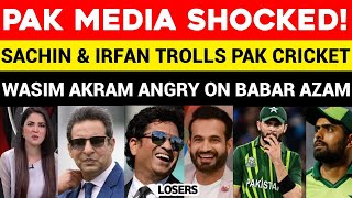 Sachin Tendulakar amp Irfan Pathan Trolls Pak Team After Defeat  Wasim Akram Angry On Babar Azam [upl. by Parris462]