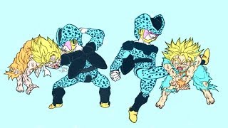 CELL JRS VS GOTEN AND TRUNKS [upl. by Ahaelam622]