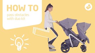 MaxiCosi  Lila stroller  How to pass obstacles with duo kit [upl. by Atnuhs]