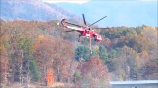 Fire Supression Helicopter Hayesville North Carolina Nov 2 2016 [upl. by Rudelson]