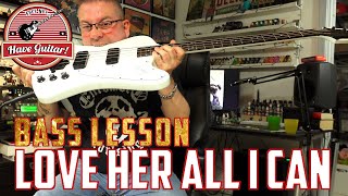 Love Her All I Can by KISSBass lesson w Tabs [upl. by Imena]