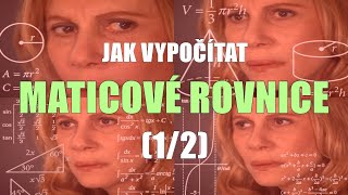 Jak počítat MATICOVÉ ROVNICE 12  MATEMATIKA ONLINE [upl. by Haisej]