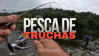 VIDEO LARGA DURACION 😱 PESCA DE TRUCHAS EN RÍO CORDILLERANO CON EQUIPO UL 🎣 SUR DE CHILE 🙌 [upl. by Lorie]