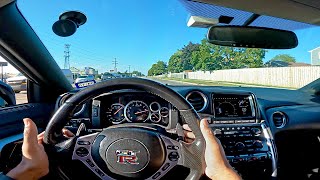 POV Drive 800HP Nissan GTR R35  Insane Sound LOUD Exhaust [upl. by Yreva]