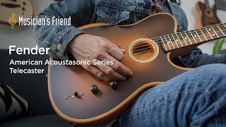 Fender American Acoustasonic Series Telecaster  All Playing No Talking [upl. by Akirre]