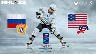 IIHF World Championship 2022  2  Quarterfinal  Russia vs USA [upl. by Sheaff988]