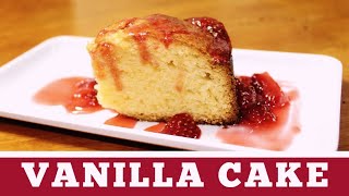 Strawberry syrup cakeVanilla cake with strawberry syrupVanilla cake Recipe [upl. by Laenahtan919]