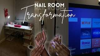 Beginner Nail Tech  Nail Room TRANSFORMATION🤍  KourtneyDeanaa [upl. by Dickinson]