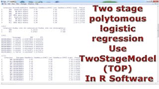 Twostage polytomous logistic regression Use TwoStageModel TOP With In R Software [upl. by Lenad]