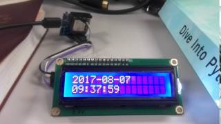 MicroPython 1602 Date amp time display [upl. by Helbonia740]