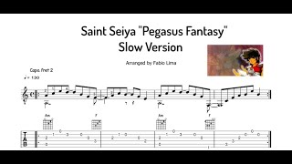 Saint Seiya  Pegasus Fantasy  Slow Version  Arranged by Fabio Lima  Download Tabs [upl. by Melitta167]